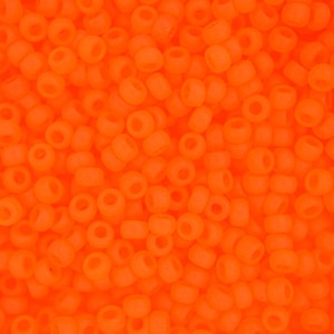 10g MIYUKI 8/0 Round Japanese Seed Beads 3mm 9138F Matte Transparent Orange Seed Beads Jewelry Making High-quality Beading