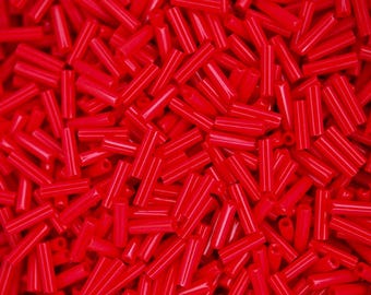 10g Miyuki 6mm Bugle 9408 Opaque Red Japanese Glass Seed Beads Jewelry Making High-quality Beading Supply