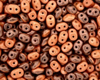 10g Matubo Duets SuperDuo Czech Seed Beads 2.5x5mm Polychrome Carrot And Spice Two-Hole High Quality for Jewelry Making Beading Czech