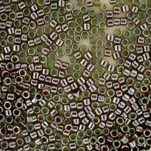 2.5inch Tube TOHO 11/0 Cylinder Treasure Japanese Seed Beads 1.8mm 1043 Brick Lined Light Peridot