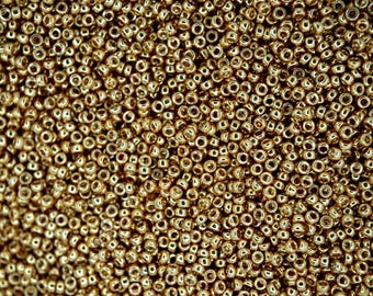 10g MIYUKI 15/0 Round Japanese Seed Beads 1.5mm 91053 Galvanized Yellow Gold Glass Beads Jewelry Making High-quality Beading