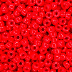 Cuentas redondas checas Matubo 6/0 de 10 g, 4 mm, color rojo opaco, de la mejor calidad para la fabricación de joyas. Abalorios checos de alta calidad.