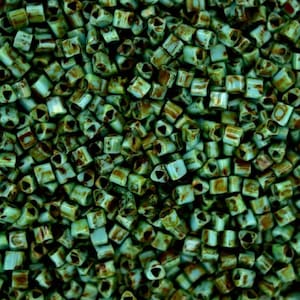 10g TOHO 11/0 Triangle Japanese Seed Beads 2mm Y307 HYBRID Turquoise Picasso DIY Crafting Supplies High Quality Beads Unique Shape