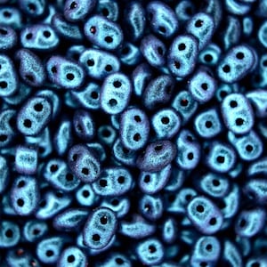 10g Matubo Superduo Czech Seed Beads 2.5x5mm Polychrome Indigo Orchid Uniform 2-Hole Glass Beads for Jewelry Making Czech