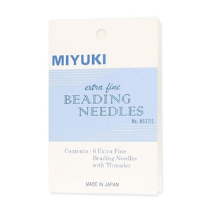 Miyuki-kralennaalden en -inrijger 0,4 mm extra fijn, set van 6, hoogwaardige kralen maken