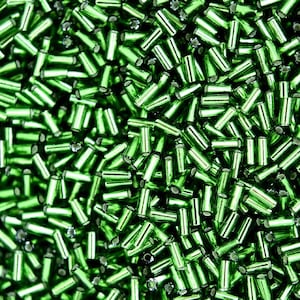 10g Miyuki 3mm Bugle 9026 Silver Lined Olivine Japanese Glass Seed Beads Jewelry Making High-quality Beading Supply