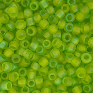 10g TOHO 6/0 Round Japanese Seed Beads 4mm 164F Transparent Rainbow Frosted Lime Green Seed Beads Jewelry Making High-quality Beading