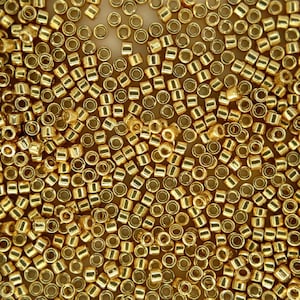 7.2g MIYUKI 11/0 Delica Japanese Seed Beads 1.6mm DB034 24K Light Gold Plated Jewelry Making High-quality Glass Beading DIY