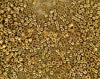 7.2g MIYUKI 11/0 Delica Japanese Seed Beads 1.6mm DB034 24K Light Gold Plated Jewelry Making High-quality Glass Beading DIY