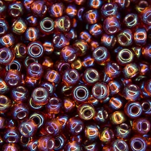 10g MIYUKI 6/0 Round Japanese Seed Beads 4mm 91005 Silver Lined Dark Topaz AB Seed Beads Jewelry Making High-quality Beading
