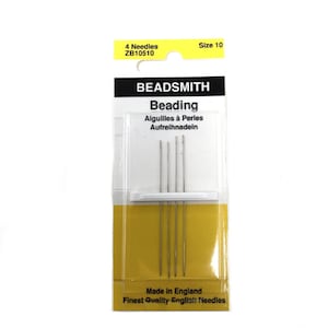 Beadsmith Beading Needles Pack Of 4 Sizes 10 Jewelry Making High-quality Beading