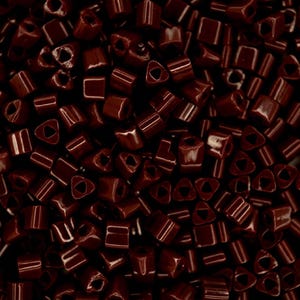 10g TOHO 8/0 Triangle Japanese Seed Beads 3mm 46 Opaque Oxblood Jewelry Making craft supplies beading bead weaving beadwork