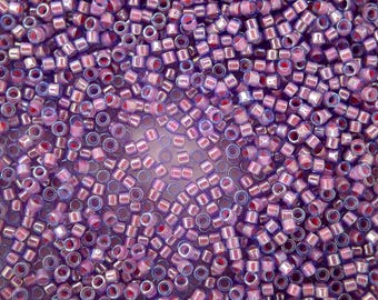 5g TOHO 11/0 Aiko Japanese Seed Beads 2mm 1839 Pink Lined Alexandrite Rainbow High Quality Glass Beads Japan Jewelry Making