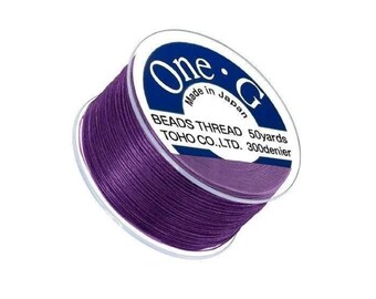 Toho One-G 0.2mm 50yd Beading Thread Purple
