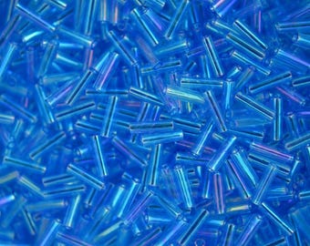 10g Miyuki 6mm Bugle 9260 Transparent Aqua AB Japanese Glass Seed Beads Jewelry Making High-quality Beading Supply