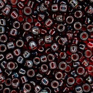 10g Toho Rocailles 6/0 4mm Y316 HYBRID Transparent Siam Ruby Picasso