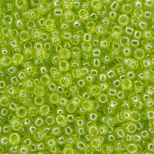 10g TOHO 8/0 okrągłe japońskie koraliki 3 mm 105 przezroczystych limonkowo-zielonych błyszczących koralików nasiennych do wyrobu biżuterii wysokiej jakości koraliki