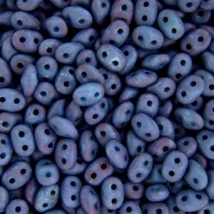 10g Matubo SuperDuo Czech Seed Beads 2.5x5mm Matte Nebula Blue Turquoise Two-Hole High Quality for Jewelry Making Beading Czech