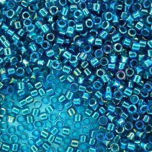 7.2g MIYUKI 11/0 Delica Japanese Seed Beads 1.6mm DB1764 Emerald Lined Aqua AB Jewelry Making High-quality Glass Beading DIY