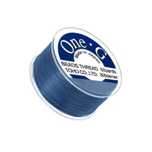 Toho One-G 0,2 mm 50 yard kralendraad blauw