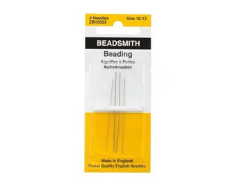 Beadsmith Beading Needles Pack Of 4 Sizes 10/13 Jewelry Making High-quality Beading Loom Weaving Beadwork Off-loom Stitching And Making