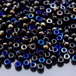 10g Matubo 6/0 Round Czech Seed Beads 4mm Blue Iris Jet Best Quality Jewelry Making High-quality Czechia Beading