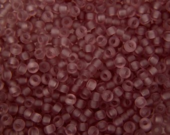 10g MIYUKI 8/0 Runda Japanska Rosspärlor 3 mm 9142F Matt Transparent Rökig Ametist Rosspärlor Smyckestillverkning Högkvalitativ Pärltillverkning