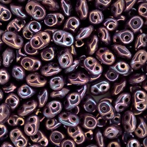 10g Matubo SuperDuo Czech Seed Beads 2.5x5mm Nebula Opaque Amethyst Two-Hole High Quality for Jewelry Making Beading Czech