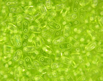 Barra de cuentas Czechmates de 5 g, 6 x 3 x 2 mm, olivino transparente, suministros únicos para bisutería artesanal, República Checa