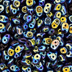 10g Matubo SuperDuo Czech Seed Beads 2.5x5mm Jet Full Ab Two-Hole High Quality for Jewelry Making Beading Czech