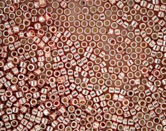 2.5inch Tube TOHO 11/0 Cylinder Treasure Japanese Seed Beads 1.8mm PF552 PermaFinish Galvanized Sweet Blush