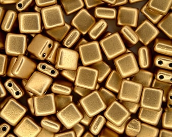 Czechmates タイルチェコビーズ 6 x 6 mm コバルトスクエア 2穴 