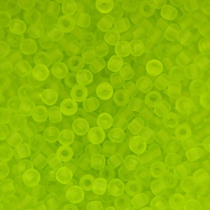 10g TOHO 8/0 Round Japanese Beads 3mm 4f Transparent Frosted Lime Green Seed Beads Jewelry Making High-quality Beading