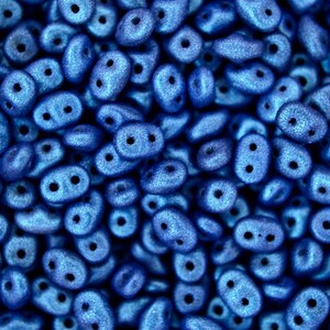 10g-100g Matubo Superduo Czech Seed Beads 2.5x5mm Matte Metallic Suede Blue Jewelry Making Beading Czechia