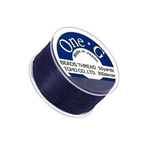 Toho One-G 0.2mm 50yd Beading Thread Navy