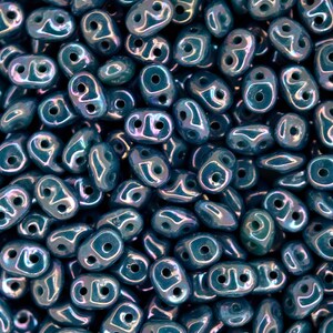 10g Matubo SuperDuo Czech Seed Beads 2.5x5mm Nebula Opaque Green Turquoise Two-Hole High Quality for Jewelry Making Beading Czech