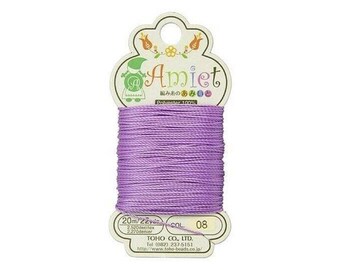 Toho Amiet Beading Thread Lilac Nylon Cord 0.55mm 20 Meters 22 Yards Fine Jewelry Making Stringing Craft Supply Beading Beadwork Emboidery