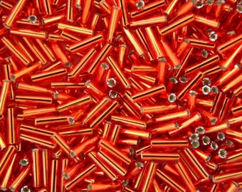 10g Miyuki 6mm Bugle 9043 Silver Lined Red Japanese Glass Seed Beads Jewelry Making High-quality Beading Supply