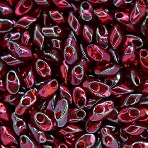 Cuentas japonesas Magatama largas MIYUKI de 10 g, 4 x 7 mm, brillo dorado arándano, fabricación de joyas únicas de alta calidad