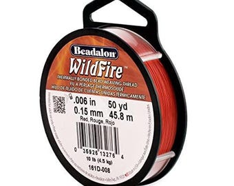 Beadalon Wildfire Red 0.006in/0.15mm 10lb/4.5kg 50yd/45m