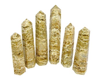 Obelisk z polerowanego kryształu Ocean Jasper Power Tower, naturalny kamień szlachetny, kamień leczniczy czakry, kryształ energetyczny, wzmocnienie, darmowa dostawa w Wielkiej Brytanii