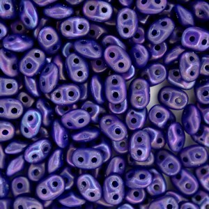 10g Matubo SuperDuo Czech Seed Beads 2.5x5mm Matte Nebula Opaque Blue Two-Hole High Quality for Jewelry Making Beading Czech