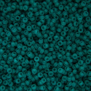 10g MIYUKI 11/0 Round Japanese Seed Beads 2mm 92405F Matte Transparent Teal Seed Beads Jewelry Making High-quality Beading
