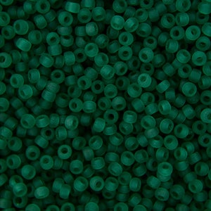 10g MIYUKI 11/0 Round Japanese Seed Beads 2mm 9147F Matte Transparent Dark Green Seed Beads Jewelry Making High-quality Beading