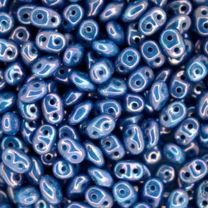 10g Matubo SuperDuo Czech Seed Beads 2.5x5mm Nebula Opaque Blue Turquoise Two-Hole High Quality for Jewelry Making Beading Czech