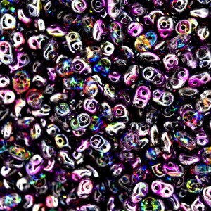10g-50g Matubo Superduo Czeskie koraliki nasienne 2,5 x 5 mm Kryształowe magiczne fioletowo-szare koraliki do wyrobu biżuterii Czechia