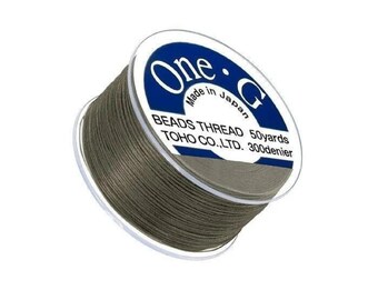 Toho One-G 0.2mm 50yd Beading Thread Light Khaki