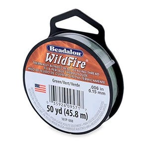 Beadalon Wildfire Green 0,006 cala/0,15 mm 10 funtów/4,5 kg 50 jardów/45 m
