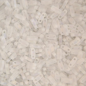 5g Miyuki Quarter Tila Japanese Glass Beads 5x1.2mm 131fr Matte Transparent Crystal Ab Beading Jewelry Making Supply High Quality Spacer DIY