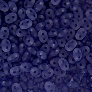 10g Matubo SuperDuo Czech Seed Beads 2.5x5mm Transparent Tanzanite Matte Two-Hole High Quality for Jewelry Making Beading Czech